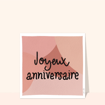 Joyeux anniversaire au design apaisant