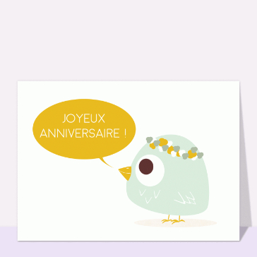 Bec adorable pour un joyeux anniversaire