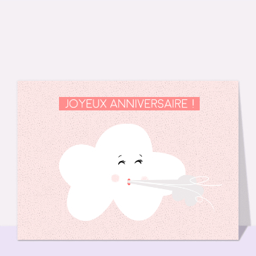 Un nuage qui souffle des v&oelig;ux d'anniversaire