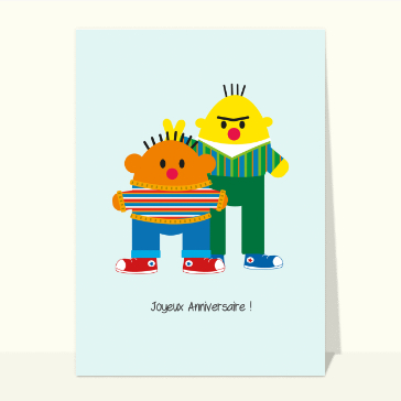 Joyeux anniversaire avec les dr&ocirc;les de amis