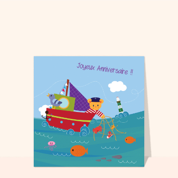 Capitaine ours et ses amis en mer