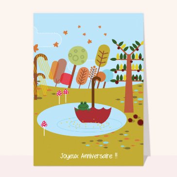 Cadeau de grenouille pour un joyeux anniversaire