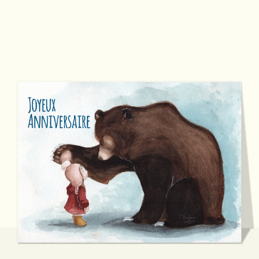C&acirc;lin d'ours pour un joyeux anniversaire