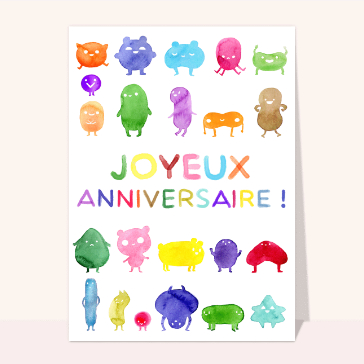 F&ecirc;te color&eacute;e avec un troupeau de monstres