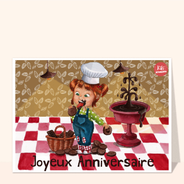 Gourmande petite chef pour un anniversaire joyeux