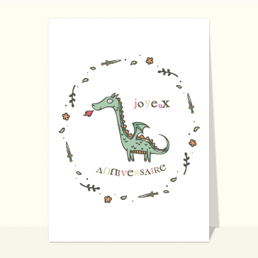 Dragon joyeux pour un anniversaire fantastique