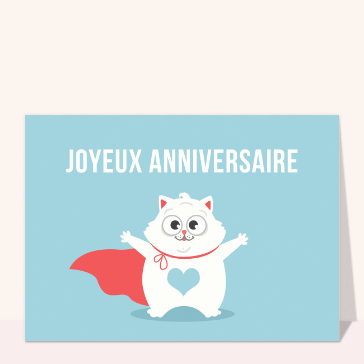 Super h&eacute;ros f&eacute;lin pour un anniversaire joyeux