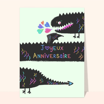 Dragon color&eacute; pour un joyeux anniversaire
