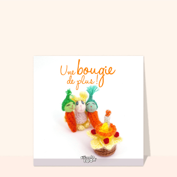Une bougie d'anniversaire color&eacute;e et joyeuse