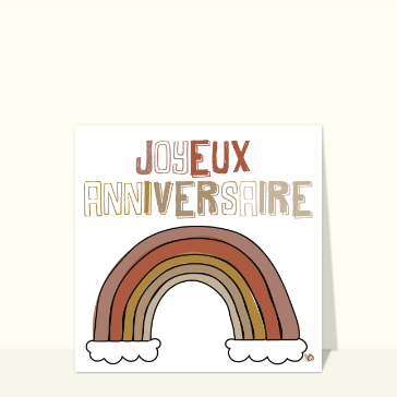 Joyeux anniversaire avec un arc-en-ciel joyeux