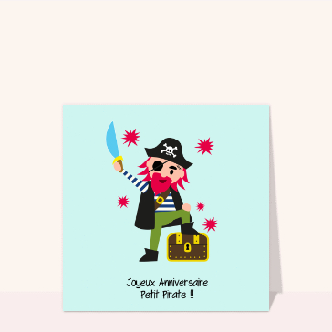 Pirate aventurier pour un anniversaire joyeux