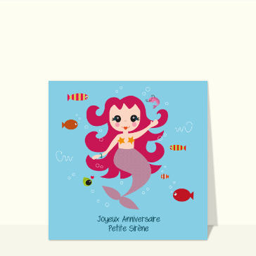 Joyeux anniversaire sous la mer avec une sir&egrave;ne