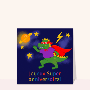 Dino super-h&eacute;ros pour un anniversaire galactique