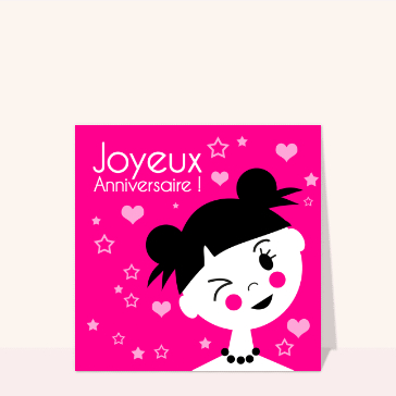 Joyeux anniversaire p&eacute;tillant pour une petite fille