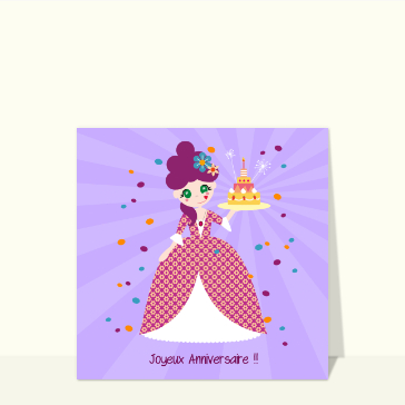 Joyeux anniversaire avec la princesse festive