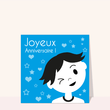 Joyeux anniversaire lumineux avec un enfant happy