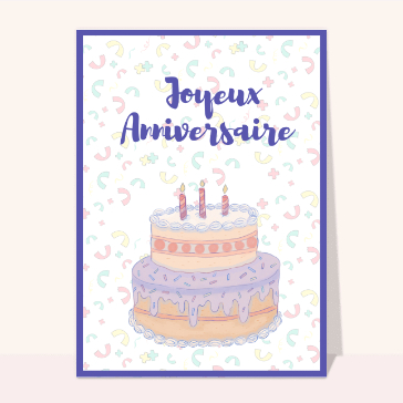 G&acirc;teau color&eacute; pour un joyeux anniversaire