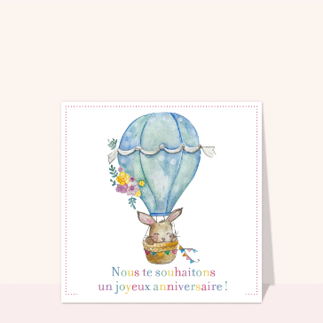 Montgolfi&egrave;re joyeuse pour un anniversaire magique