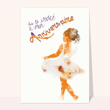 Invitation artistique pour une danse anniversaire