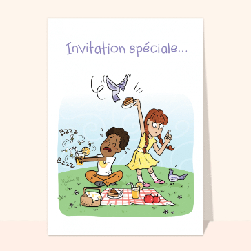 Invitation pique-nique pour mon anniversaire