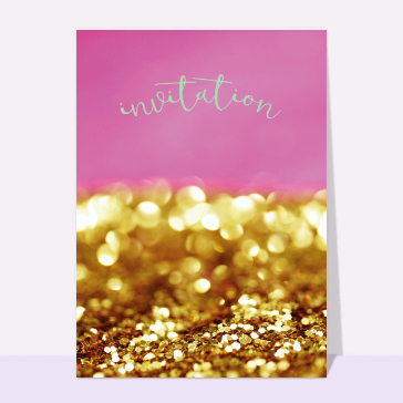 Invitation anniversaire scintillante et joyeuse