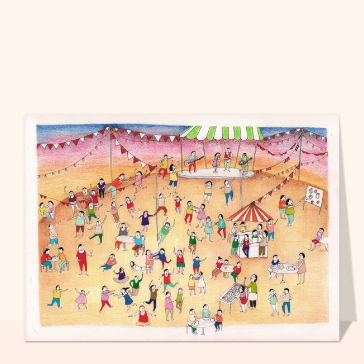 F&ecirc;te color&eacute;e, invitation &agrave; danser