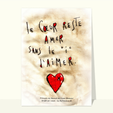 C&oelig;ur brod&eacute; : d&eacute;claration d'amour unique