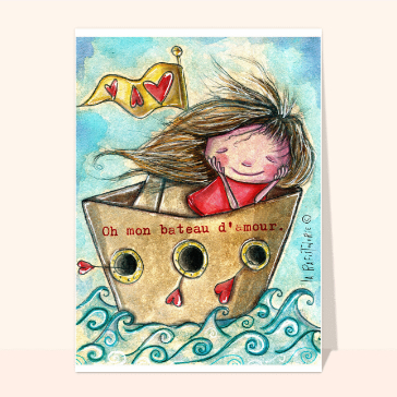 Bateau d'amour pour une d&eacute;claration tendre