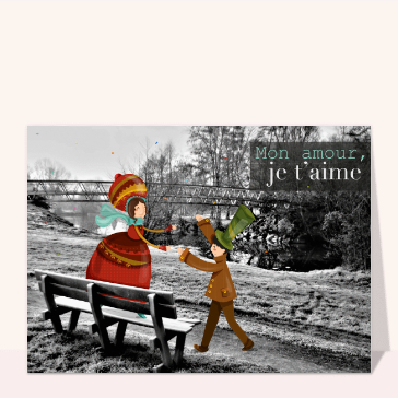 Amour en mouvement sous un ciel d'hiver