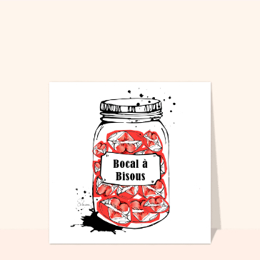 Bocal &agrave; bisous : douces d&eacute;clarations d'amour