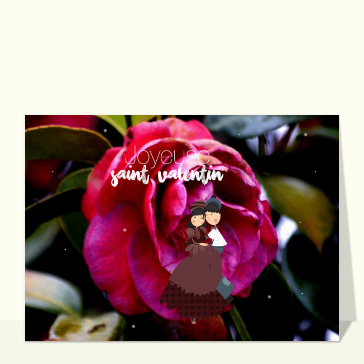 Tendre amour au c&oelig;ur d'une fleur &eacute;clatante