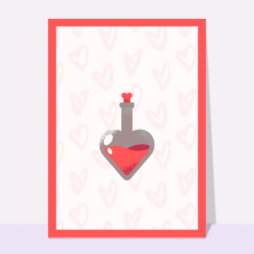 Potion d'amour dans un flacon enchant&eacute;