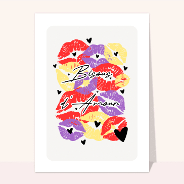 Baisers d'Amour en couleur et tendresse