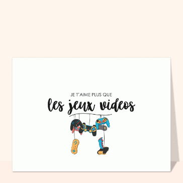 Je t'aime plus que les manettes de jeu