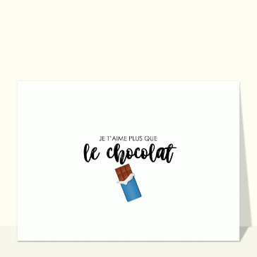 Je t'aime plus que le chocolat chaud