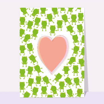 Grenouilles en c&oelig;ur pour Saint Valentin