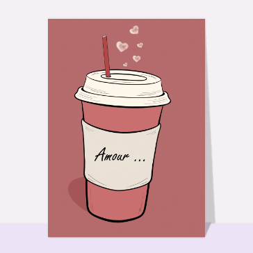 Caf&eacute; de l'amour avec une touche d'humour