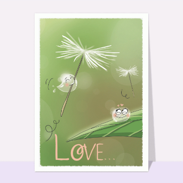 Dandelions d'amour et sourires insouciants