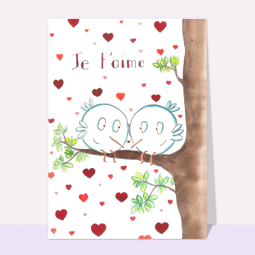 Deux oiseaux dans un tendre amour