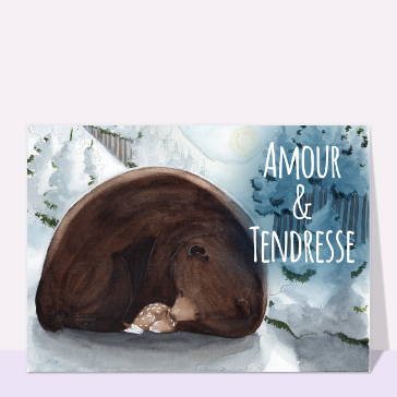 C&acirc;lin tendre dans la neige d'hiver