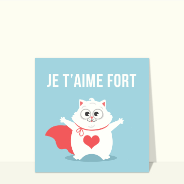 Super chat mignon avec un coeur tendre