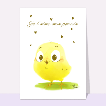 Poussin mignon pour une d&eacute;claration d'amour