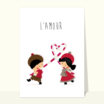 L'amour ludique de deux enfants espi&egrave;gles