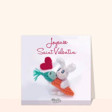 Lapin c&acirc;lin et carotte d'amour tendre