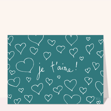 Coeurs esquiss&eacute;s pour une d&eacute;claration d'amour