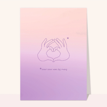 Coeur form&eacute; de mains entrelac&eacute;es