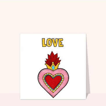 Coeur royal avec une touche d'amour vibrant
