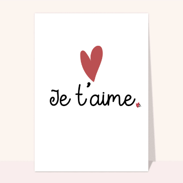 Je t'aime dans un tendre coeur minimaliste