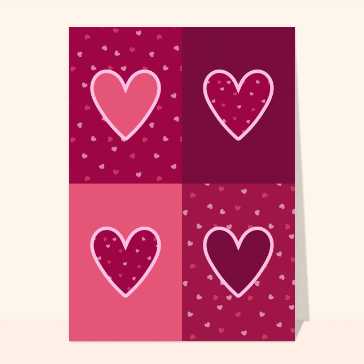 Coeur color&eacute; sur fond rythm&eacute; et joyeux