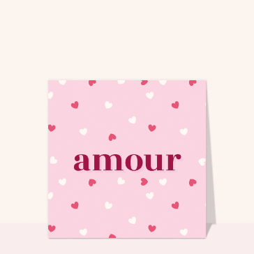 Amour et coeurs sur une douce toile rose